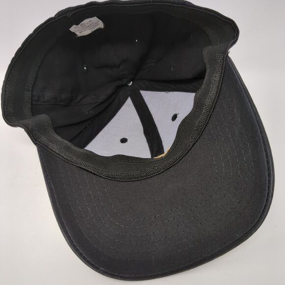 Continental Fitted Hat Black One Size Embroidered Solid Vent Holes - Picture 6 of 8